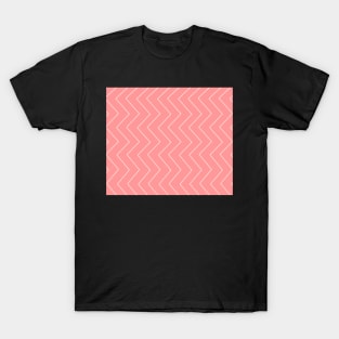 Abstract zigzag - pink and white. T-Shirt